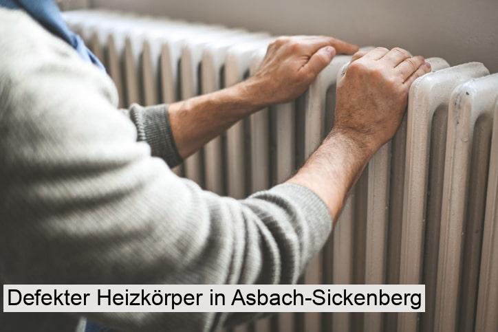 Defekter Heizkörper in Asbach-Sickenberg